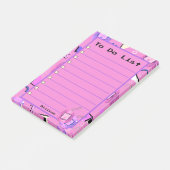 Süßer Pinker Tamagotchi Post-it Klebezettel (angewinkelt)