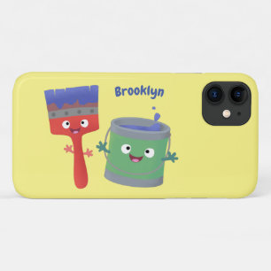 Süßer Pinsel und Farbe Cartoonfiguren Case-Mate iPhone Hülle