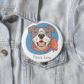 Süßer Pit Bull Button (Beispiel)