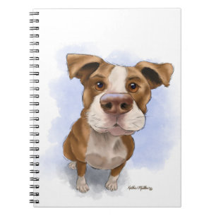 Süßer Pit Bull Cartoon Notizblock