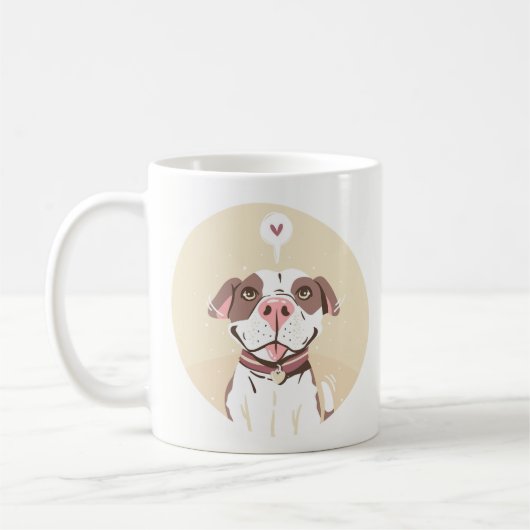 Süßer Pit Bull Kaffeetasse (Links)