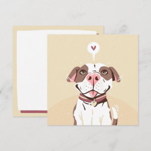 Süßer Pit Bull Karte