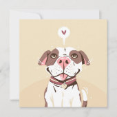 Süßer Pit Bull Karte (Vorderseite)