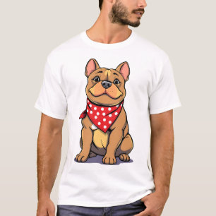 Süßer Pitbull-Bulldogge mit Bandana Lustiger Hunde T-Shirt
