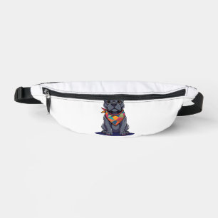 Süßer Pitbull Franzose Hund mit Bandana Kunst Bauchtasche