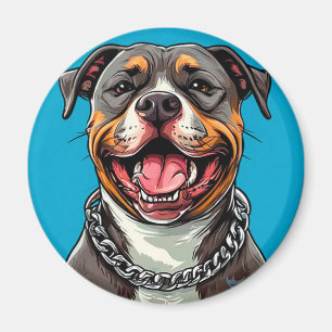 Süßer Pitbull-Hund Magnet