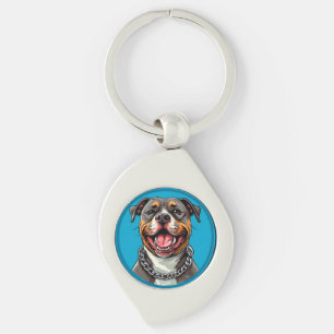 Süßer Pitbull-Hund Schlüsselanhänger