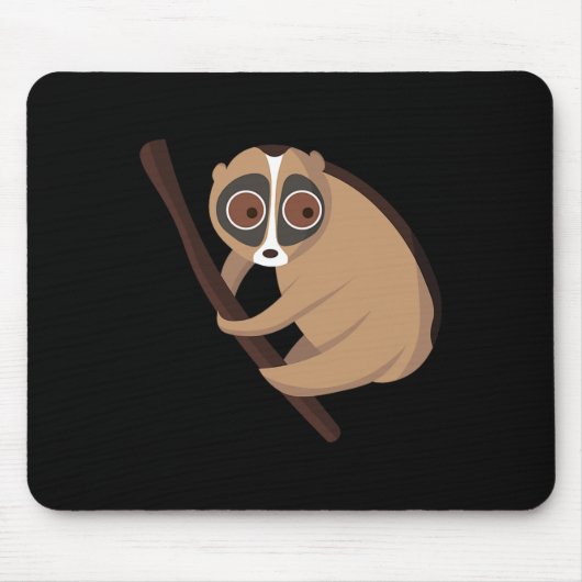 Süßer Plumploris, der einen Ast erklimmt Mousepad (Vorne)