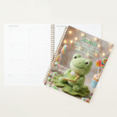 Süßer Plüschfrosch mit Key Lime Pie Personalisiert Planer (Anzeige)