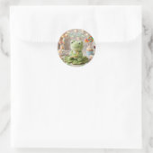 Süßer Plüschfrosch mit Key Lime Pie Personalisiert Runder Aufkleber (Tasche)