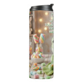 Süßer Plüschfrosch mit Key Lime Pie personalisiert Thermosbecher (Nach links gedreht)