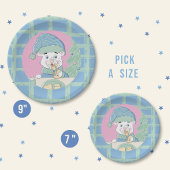 Süßer Polar Bär isst Cookie Paper Plate Pappteller