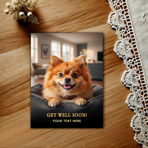 Süßer Pomeranian Gute Besserung Postkarte