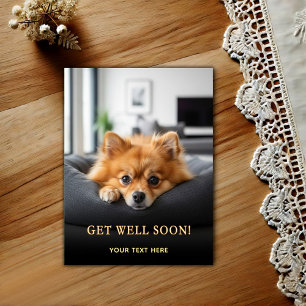 Süßer Pomeranian Gute Besserung Postkarte