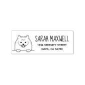 Süßer Pomeranian-Hund Individuelle Rücksendeadress Gummistempel (Prägung)