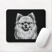Süßer Pomeranian Smoking Meme Hund Mousepad (Mit Mouse)