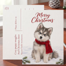 Süßer Pomsky-Welpe Hundeliebhaber Weihnachten