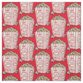 Süßer Popcorn. Pop Art. Küche Rot Stoff (Muster)