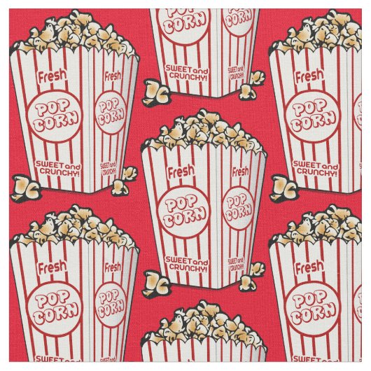 Süßer Popcorn. Pop Art. Küche Rot Stoff (Nahaufnahme)