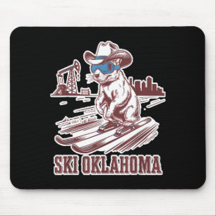 Süßer Präriehund beim Skifahren in Oklahoma humorv Mousepad