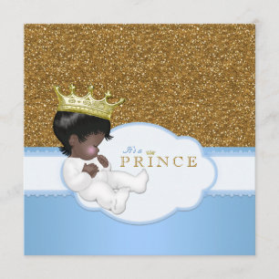 Süßer Prinz Ethnische Babyparty Einladung