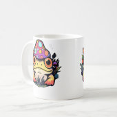 Süßer psychedelischer, künstlerischer Frosch Dj Ed Kaffeetasse (Vorderseite Links)