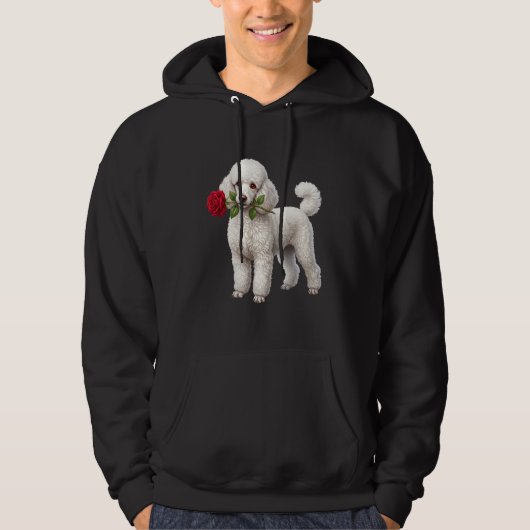 Süßer Pudel Hund Hoodie (Vorderseite)