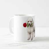‏Süßer Pudel-Hund Kaffeetasse (Vorderseite Links)
