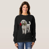 ‏Süßer Pudel Hund Sweatshirt (Vorne ganz)