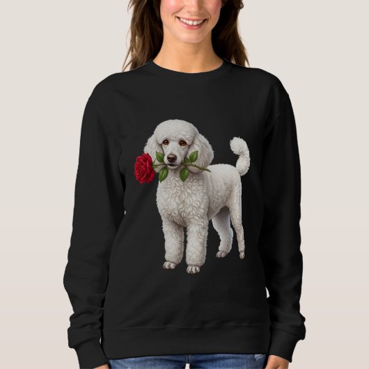 ‏Süßer Pudel Hund Sweatshirt (Vorderseite)