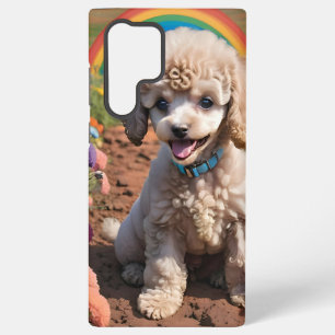 Süßer Pudel mit einem Regenbogen Samsung Galaxy Hülle