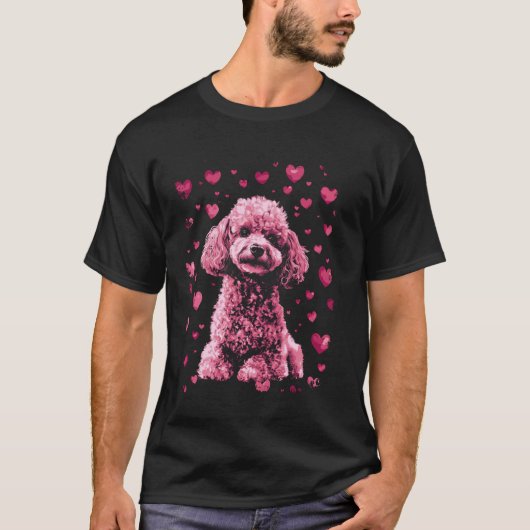 Süßer Pudel Rosa T-Shirt (Vorderseite)