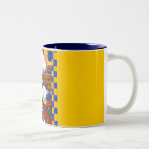 Süßer Pug-Chef von Le Cafe Zweifarbige Tasse