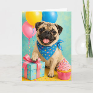 Süßer Pug-Geburtstag Karte