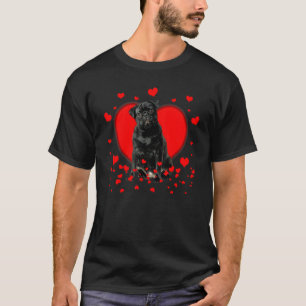 Süßer Pug Kleine Herzen - Pug Klein Süß - Hund Val T-Shirt