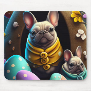 Süßer Pug mit Ostereiern Ein Festliches und Niedli Mousepad