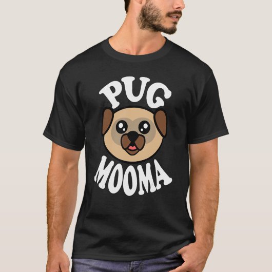 Süßer Pug Mooma T-Shirt (Vorderseite)