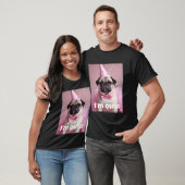 Süßer Pug Rosa T-Shirt (Unisex)