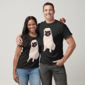 Süßer Pug sitzt T-Shirt (Unisex)