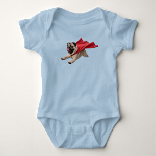 Süßer Pug Superheld Baby Strampler