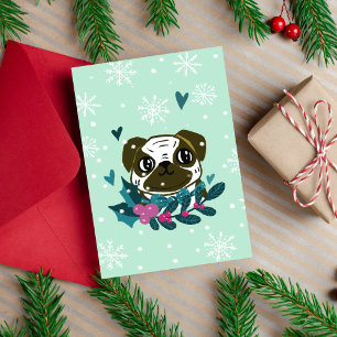 Süßer Pug Weihnachten