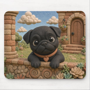 Süßer Pug-Welpe, Babyhund Mousepad