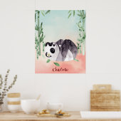 Süßer Purzelnder Panda Poster (Küche)