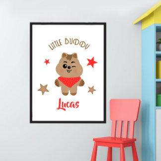 Süßer Quokka Kleiner Freund Personalisiertes Desig Poster