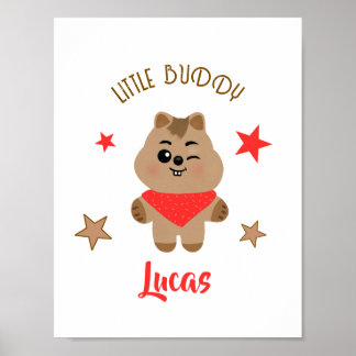 Süßer Quokka Kleiner Freund Personalisiertes Desig Poster