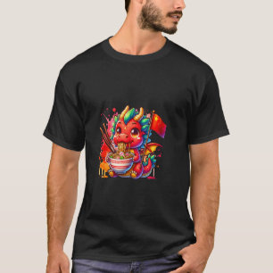 Süßer Ramen-Drache China Love Nudelschale Chinesis T-Shirt