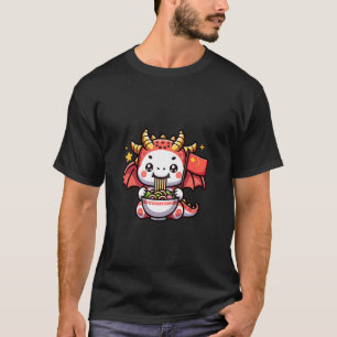 Süßer Ramen-Drache China Love Nudelschale Chinesis T-Shirt