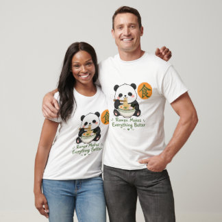 Süßer Ramen-Panda – Kawaii-Panda isst Ramen Japan T-Shirt