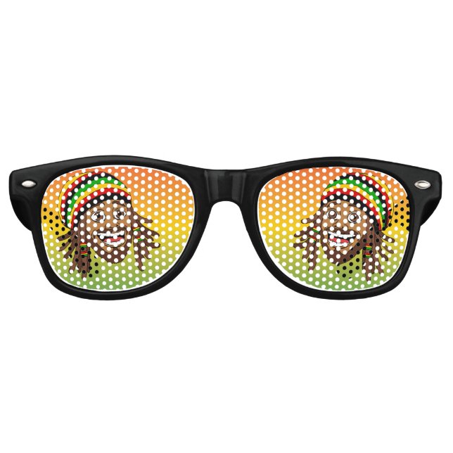 Süßer Rasta-Mann Partybrille (Vorderseite)