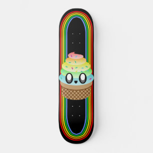 Süßer Rave-Eiscreme-Waffel Skateboard